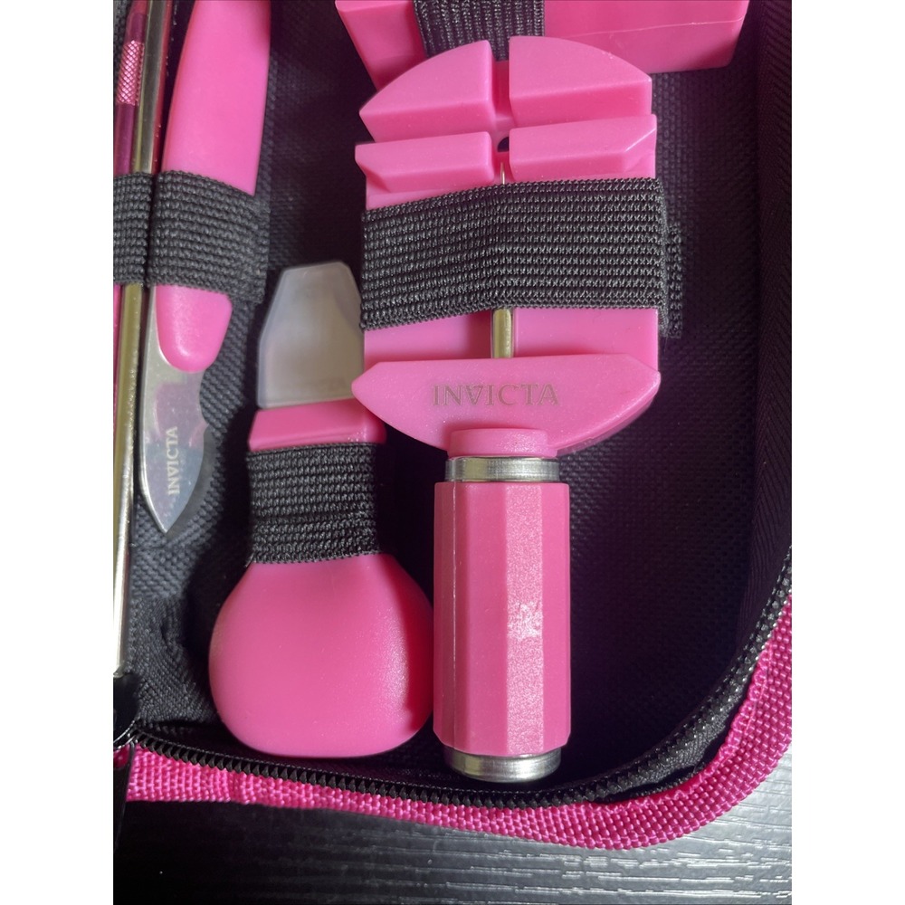 Invicta ITK-008 Watch Travel Repair Kit Tool Set Pink/White New In Box - Picture 10 of 11